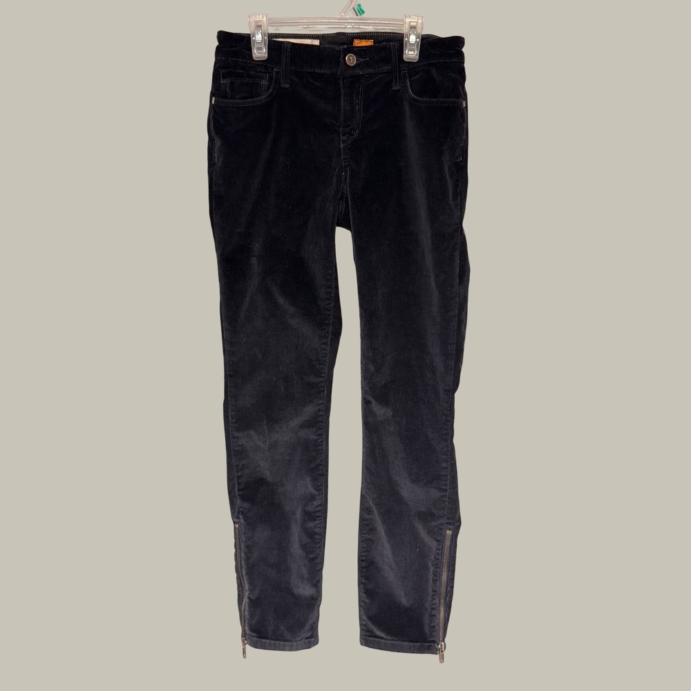 Pilcro and the Letterpress Stet Navy Blue Corduroy Ankle Zip Slim Pants Size 27